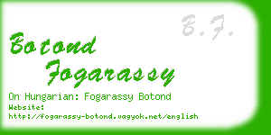 botond fogarassy business card